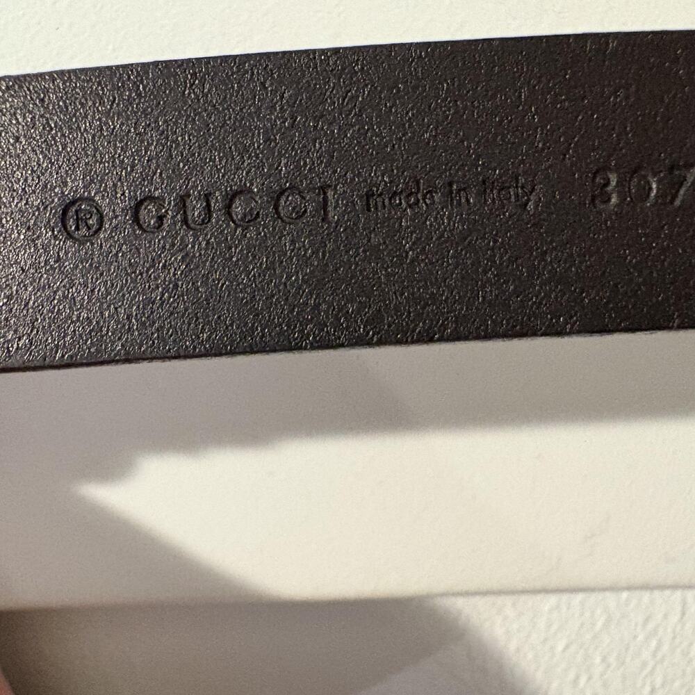 Gucci Black Leather Belt Women Size 80 US 32 Gold Horsebit Buckle Italy Classic - Picture 3 of 15
